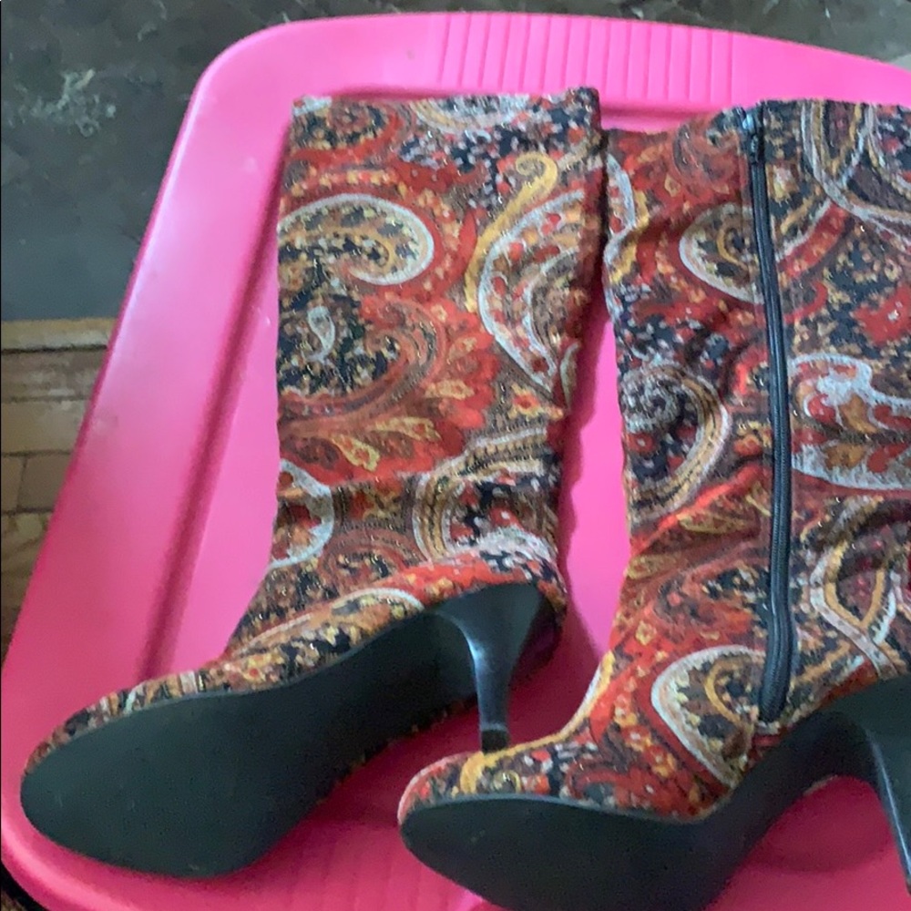 Barely worn sexy tall beautiful patterned boots